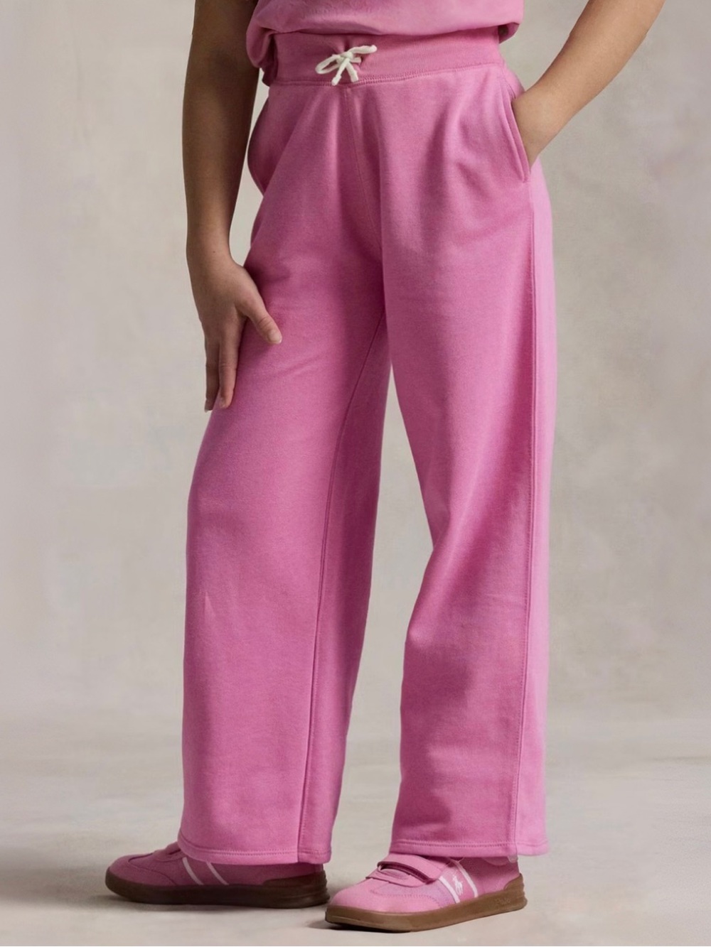 POLO RALPH LAUREN GIRLS FRENCH TERRY WIDE-LEG SWEATPANT